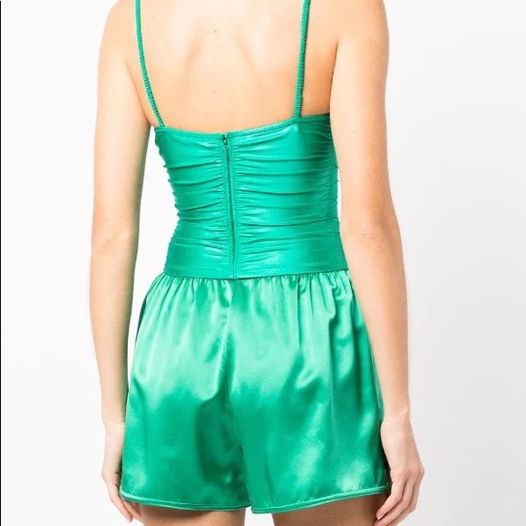 ALEXANDER WANG RUCHED JERSEY CAMI, SZ L GREEN - Picture 13 of 15